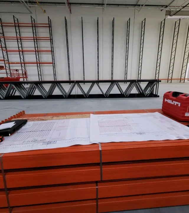 Dokumentacja techniczna, projekt regałów w magazynie