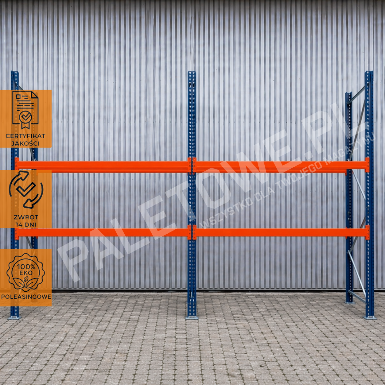 Regał magazynowy na 18 palet wysokość 450cm długość 270cm Mecalux