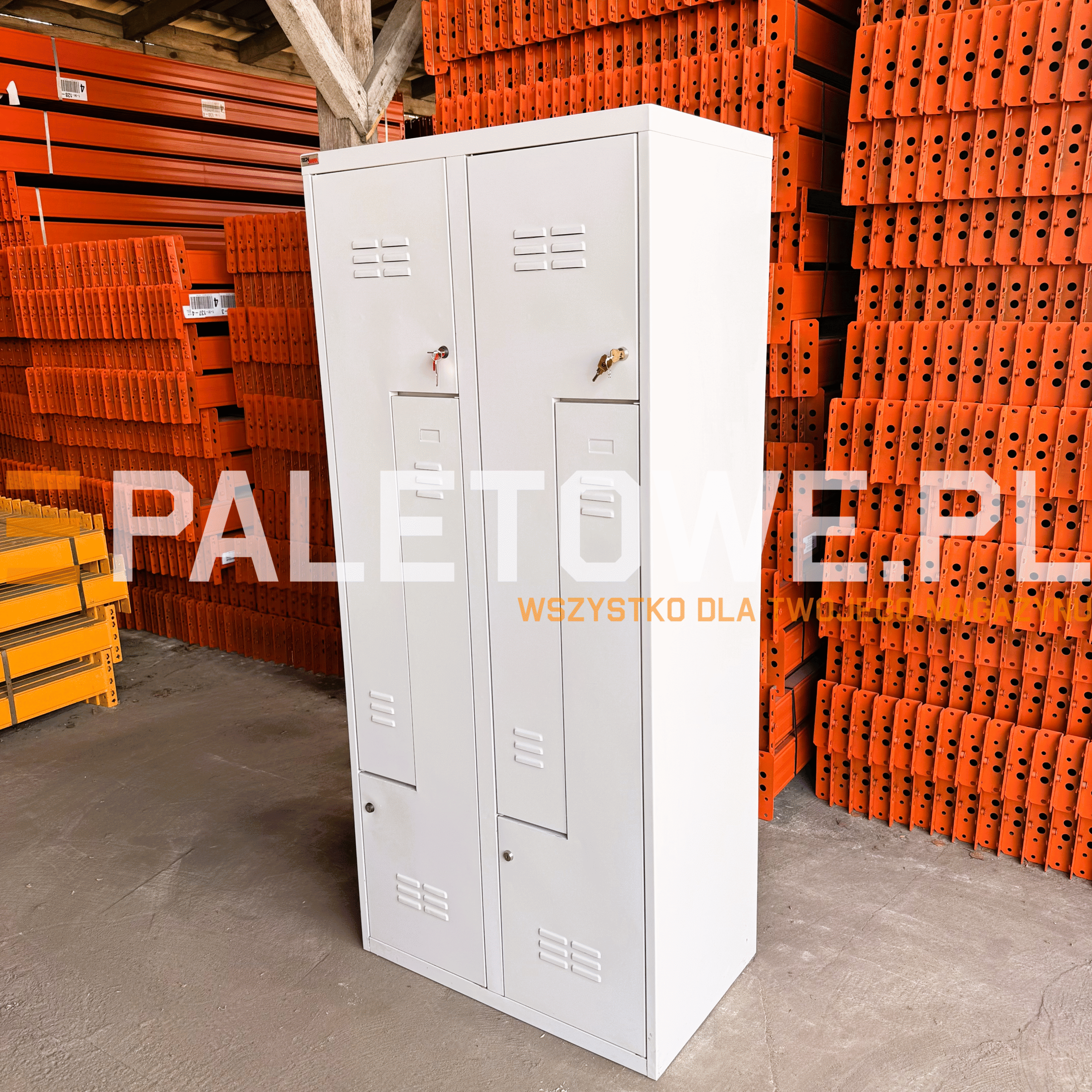 Szafka BHP Ubraniowa typ "L" pracownicza 4 komory 180cm / 80cm / 48cm