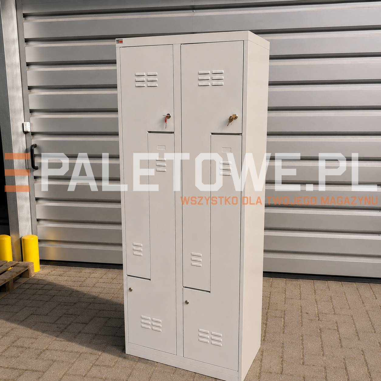 Szafka BHP Ubraniowa typ "L" pracownicza 4 komory 180cm / 80cm / 48cm - obrazek 2