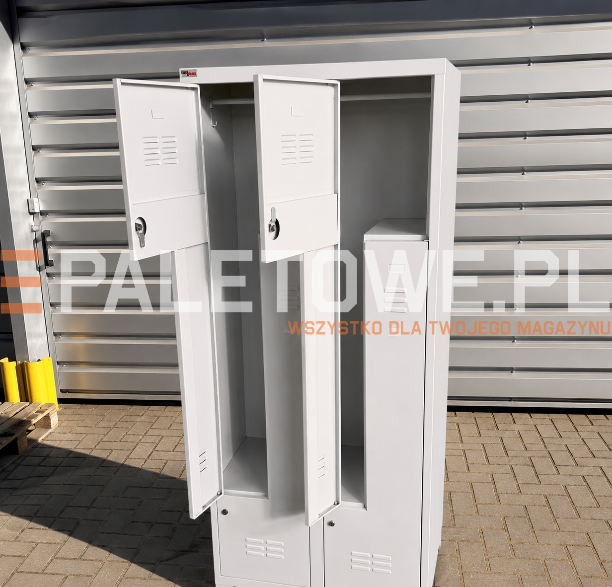 Szafka BHP Ubraniowa typ "L" pracownicza 4 komory 180cm / 80cm / 48cm - obrazek 3