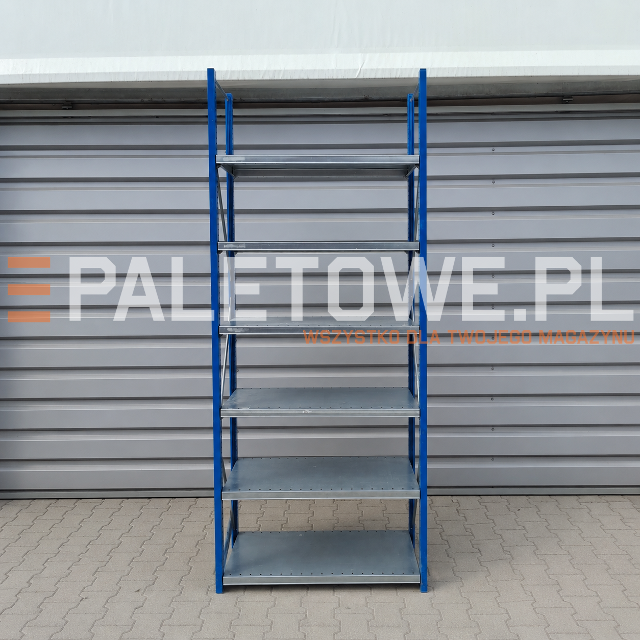 Regał półkowy 6 półek wysokość 230cm długość 121cm