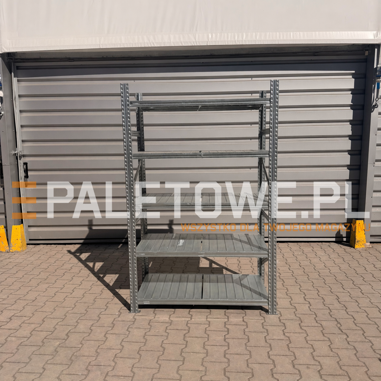 Regał półkowy 5 półek wysokość 250cm długość 120cm z wypełnieniem Metalsistem