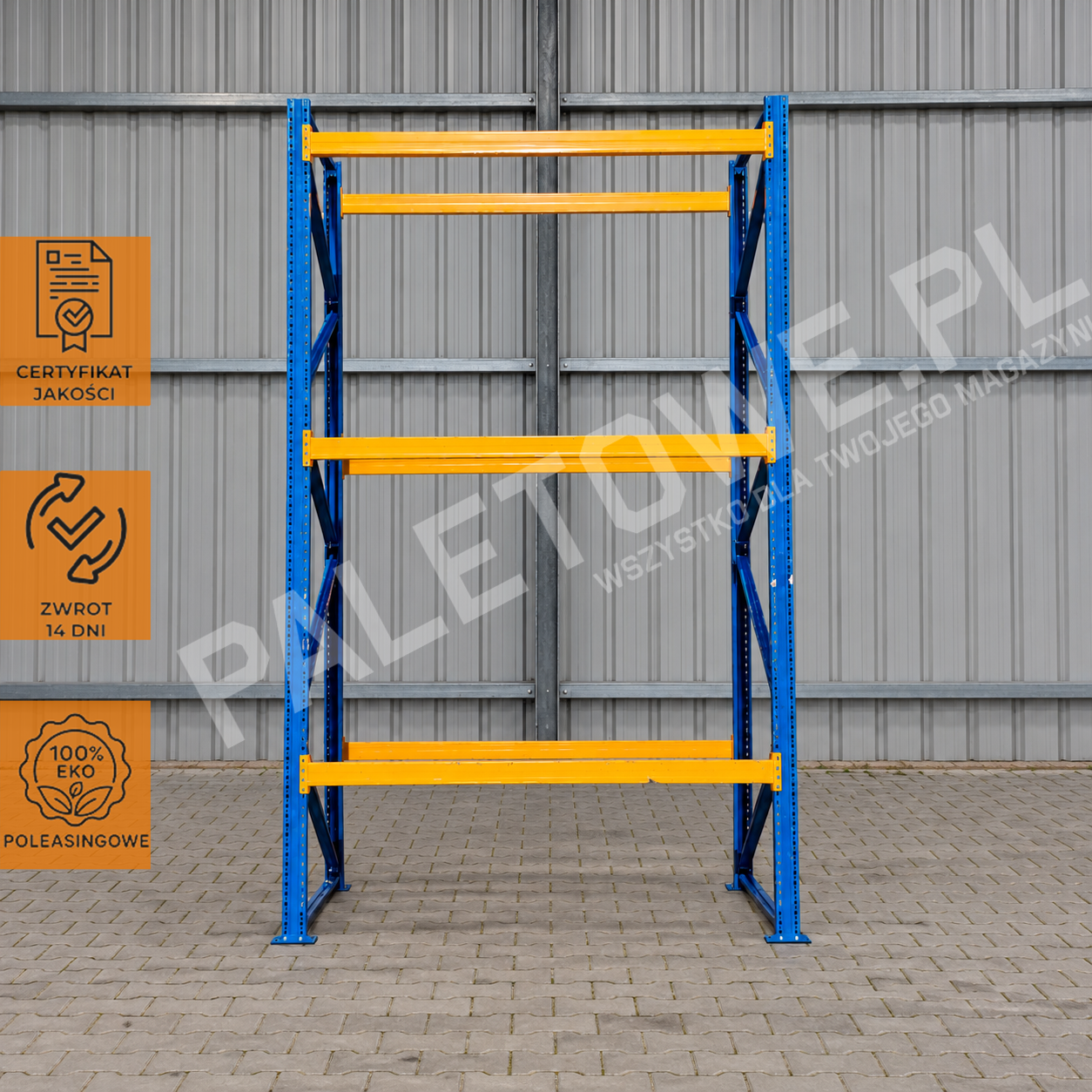 Regał magazynowy na 12 palet wysokość 425cm długość 270cm Nedcon