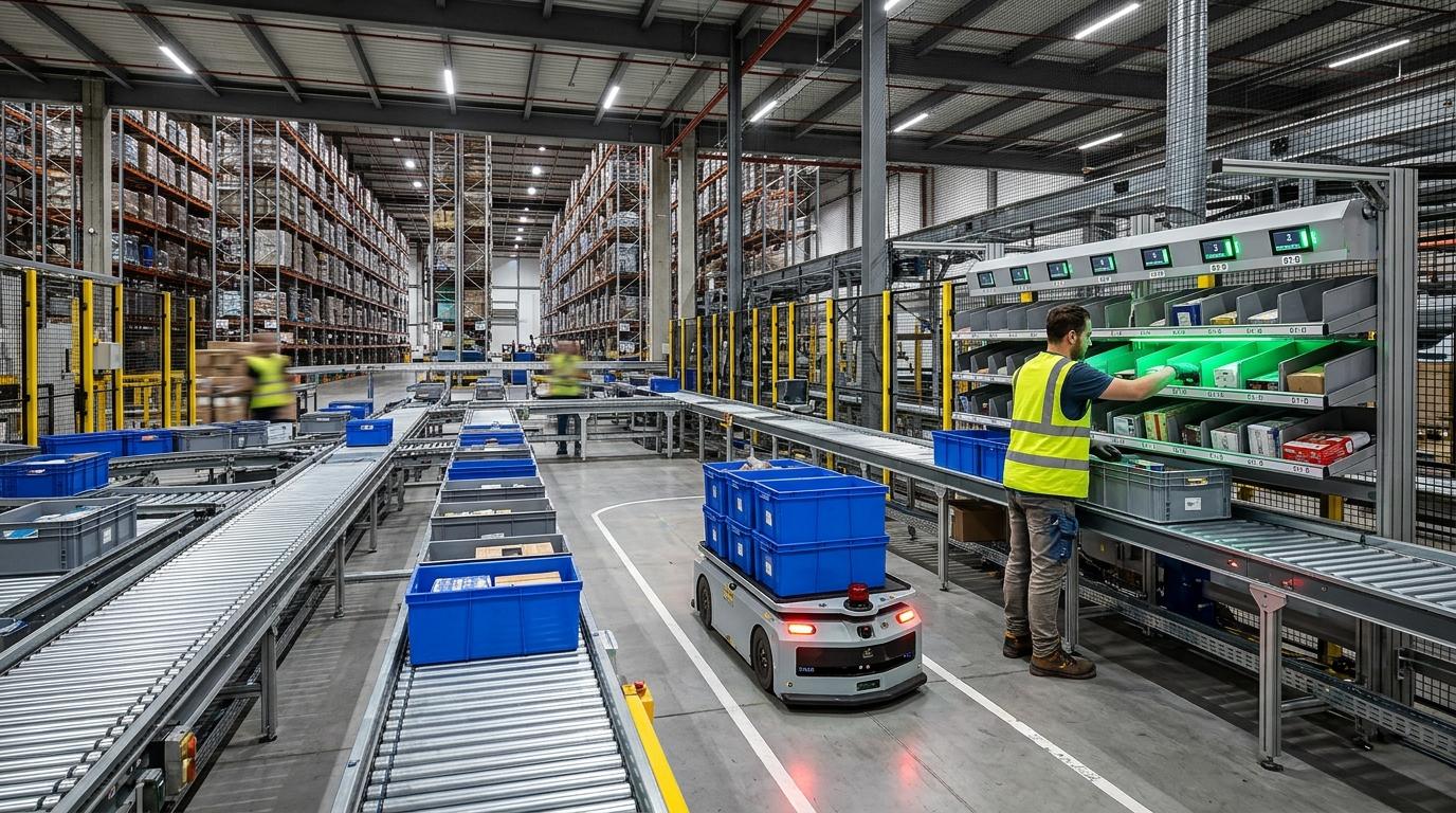 Automatyzacja dystrybucji z pomocą robotów wewnątrz magazynu